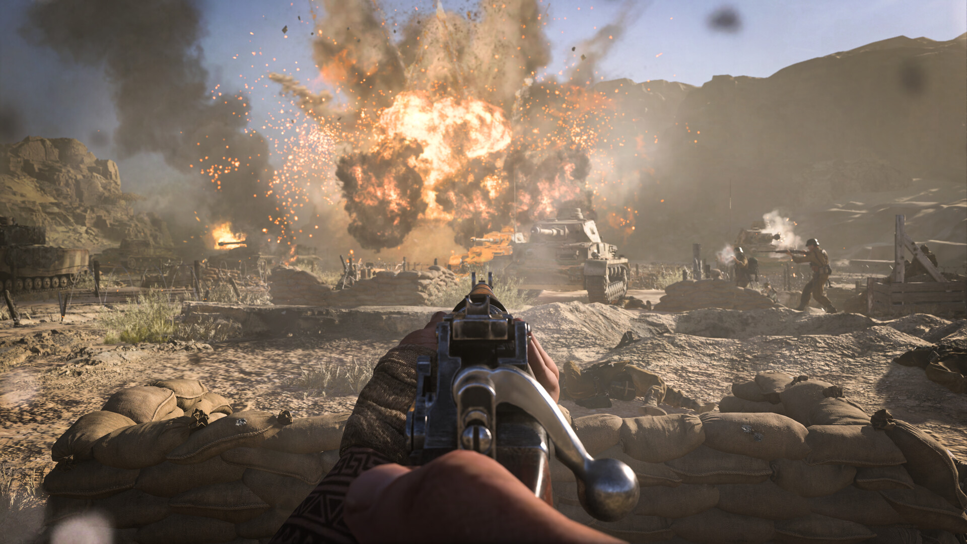 Polina Petrova sniping in snowy Stalingrad battle from Call of Duty: Vanguard single-player campaign