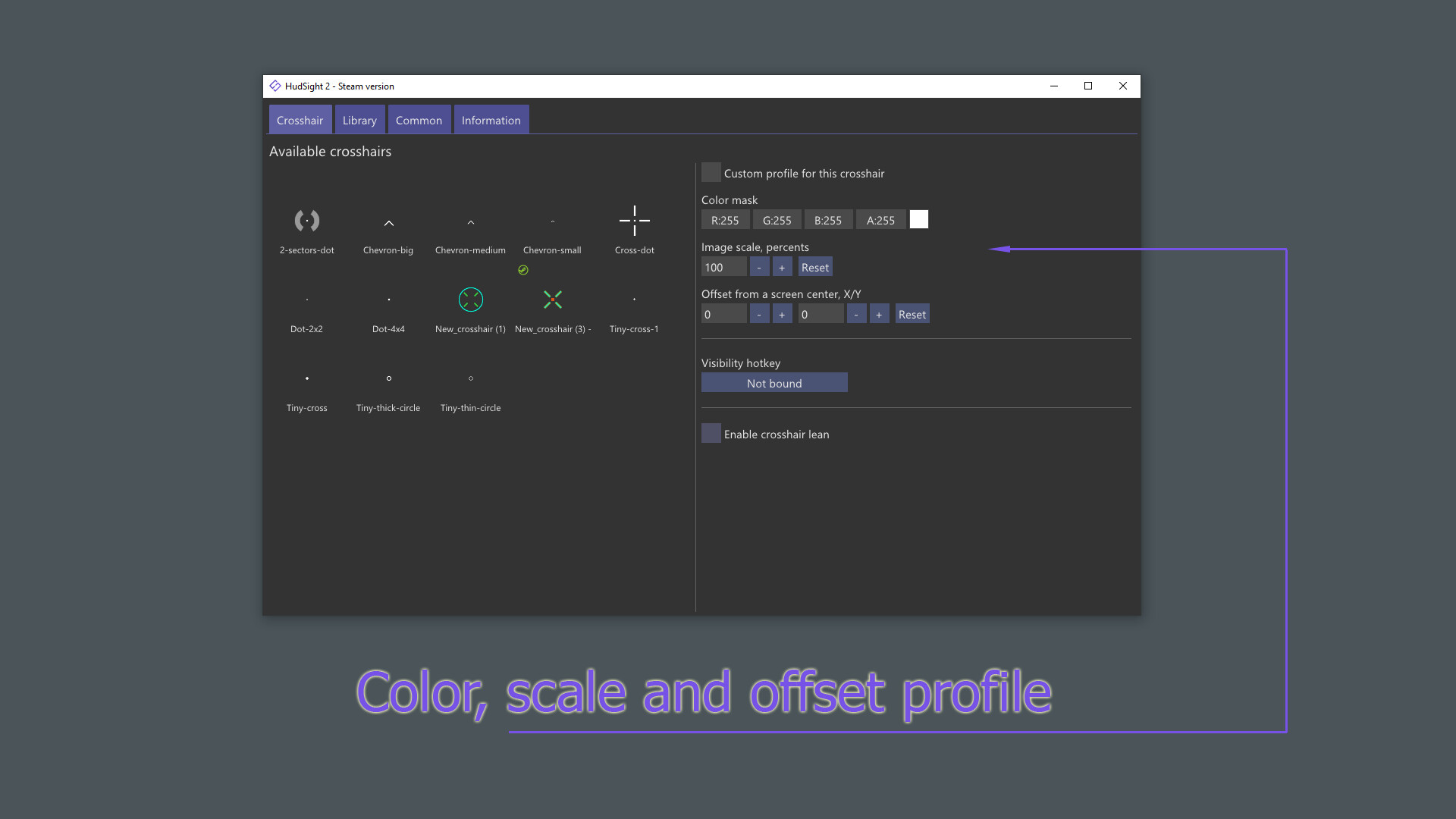 HudSight — crosshair overlay Preview 1