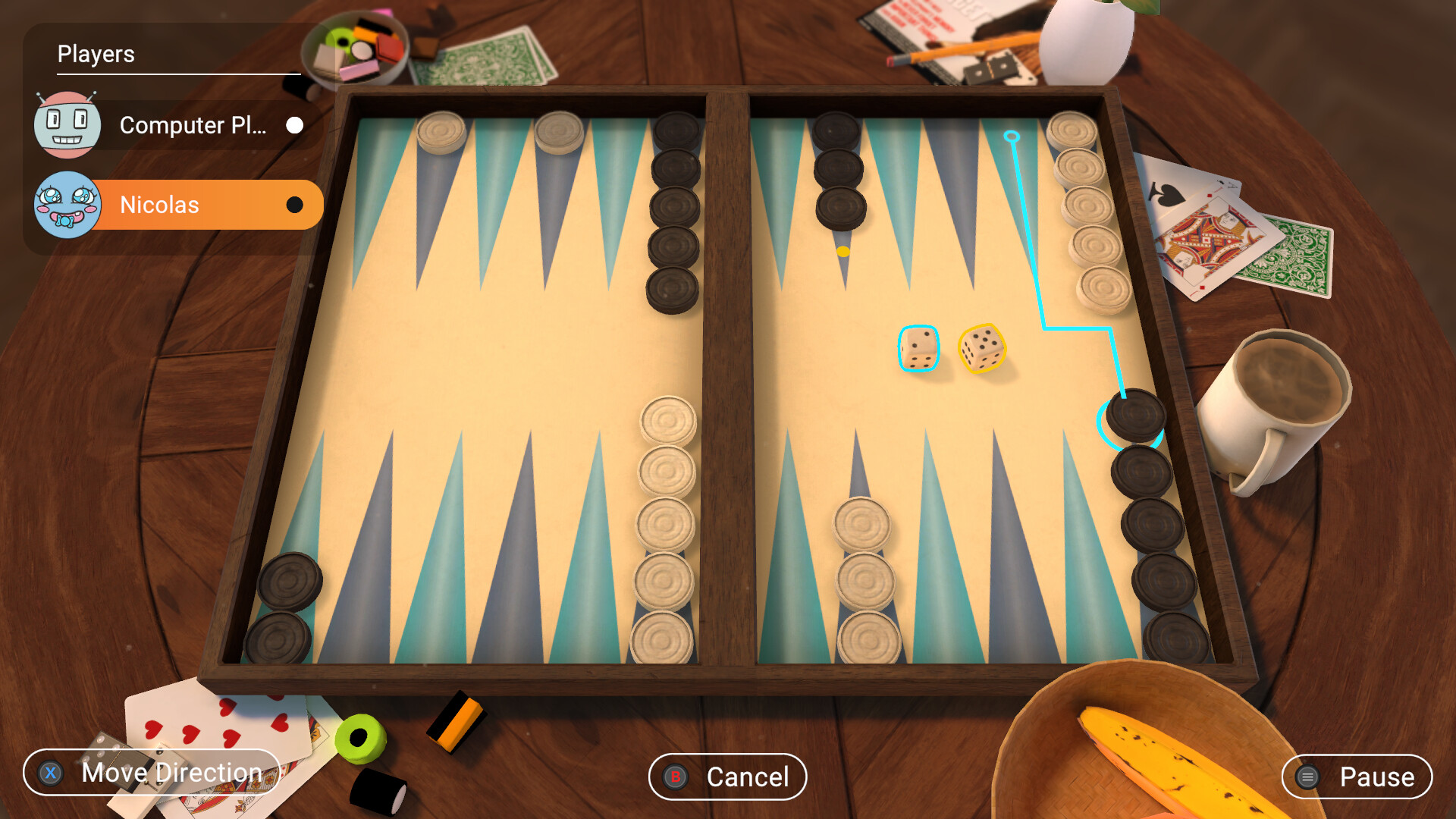 Backgammon + Checkers + Mills Preview 1
